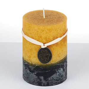 Свеча 7х10см классическая колонна градиент Янтарь 000000000001209198