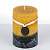 Свеча 7х10см классическая колонна градиент Янтарь 000000000001209198