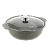 Кастрюля-жаровня 3л KUKMARA стеклянная крышка антипригарное покрытие светлый мрамор литой алюминий 000000000001204812