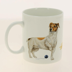 Кружка костяной фарфор 420мл, Человек собаке друг Джек-рассел,КРС-608 000000000001193681