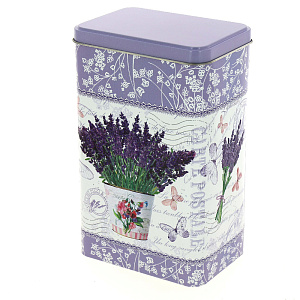 Банка для сыпучих продуктов 2,7л НОВЫЙ АРГУМЕНТ Лаванда жестяная 000000000001187789