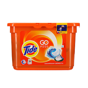 Жидкий стиральный порошок в растворимых капсулах Альпийская свежесть Tide P&G, 25.2г, 25 шт. 000000000001124603