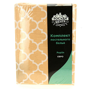 Комплект постельного белья евро, 100% Хлопок, наволочки 70x70 2шт, коралл, PC02252 000000000001189029