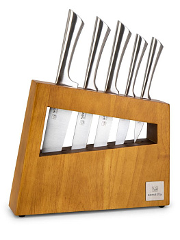 Набор ножей 6 предметов SERVITTA (5 ножей, подставка) нержавеющая сталь 000000000001226019