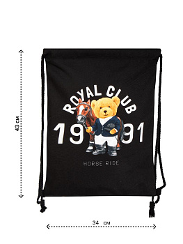 Сумка мешок 34х43см до 10кг мишка ROYAL CLUB 1991 полиэстер 000000000001227601