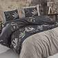 Комплект постельного белья Евро LUCKY Монстера 2 наволочки 50х70см серый ранфорс 80% хлопок 20% полиэстер