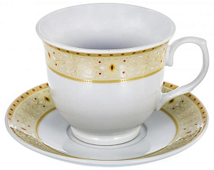 Набор чайный фарфор 13шт 6 чашек220мл+6блюдец+чайник1200мл подарочная упаковка МЕГРЕЦ GUTERWAHL 114-17048 000000000001193921