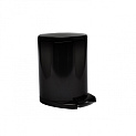 Урна для мусора 6л чёрный корпус чёрная вставка система SOFT CLOSE плавное опускание крышки PRIMANOVA M-E41-06-06 000000000001201713