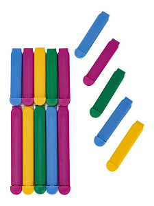 Набор зажимов для пакетов 15шт 7х1,5см в ассортименте полипропилен 000000000001229392