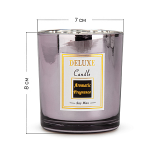 Свеча в стакане 8х7см Chrome серебро 000000000001220769