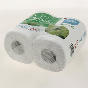 Бумага туалетная 2сл 4шт 23,5м Спасибо за заботу о природе белая 19272 000000000001202506