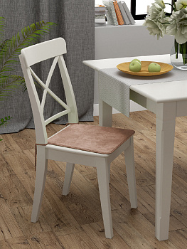 Подушка на стул 40x35x38см DE'NASTIA мемори бежевый полиэстер 000000000001154456