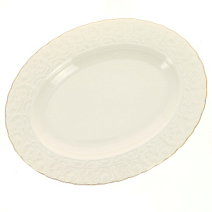 BASAK Блюдо овальное 28 см, Отводка золото, костяной фарфор BNBSK28KY520 000000000001189453