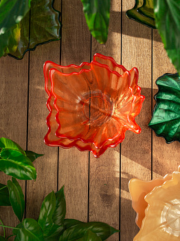 Ваза-конфетница 14см EFE GLASS Цветок прозрачный золото стекло 000000000001213530