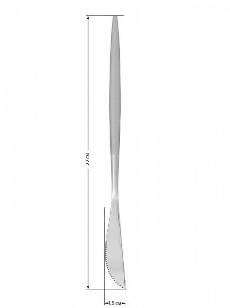 Набор столовых ножей 2шт LUCKY Modern белый/серебро нержавеющая сталь 000000000001212632