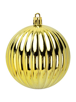 Декоративное украшение Набор шаров 3шт 8см золото пластик 000000000001224146