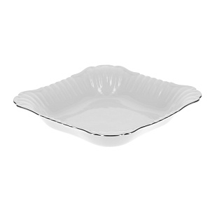 Квадратный салатник Платиновая отводка Porcelaine Czech Gold Hands, 28 см 000000000001136295