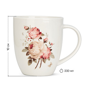 Кружка 330мл Rose фарфор 000000000001220630
