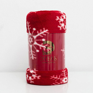 Плед Этель "Снежинки" 150х200см, 100% полиэстер, корал-флис 220гр/м2 4566531 000000000001202347