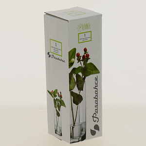 FLORA Ваза для цветов 18см PASABAHCE квадратная стекло 000000000001194034