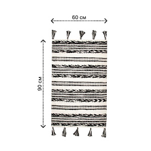 Коврик универсальный 60X90см LUCKY Коса бело-серый хлопок 000000000001222503