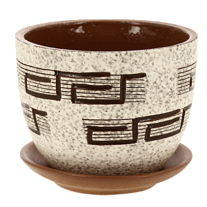 Горшок для цветов декоративный керамический Меандр текстурный №4 1л ГК 11 000000000001200878