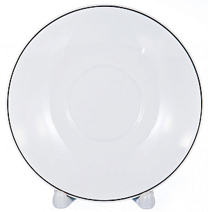 Сервиз чайный 13 предметов (чашка 250мл/блюдце-6шт/подставка) белый с золотом 000000000001178608