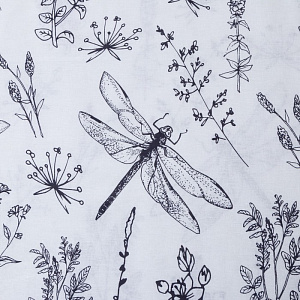 Комплект постельного белья Евро ЭТЕЛЬ Стрекозы пододеяльник 200х217см простынь 220х240см наволочки 70х70см-2шт бязь хлопок 000000000001210754