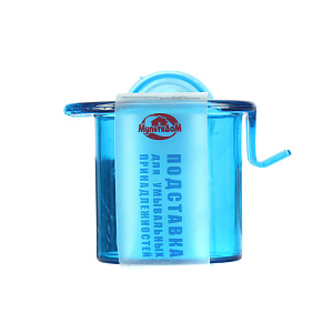 Стакан для умывальных принадлежностей на присоске Мультидом, пластик 000000000001126918