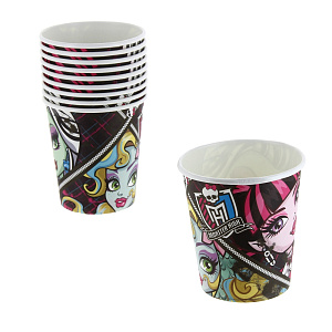 Бумажный стакан Монстр Хай, 210мл, 10 шт. 000000000001114613