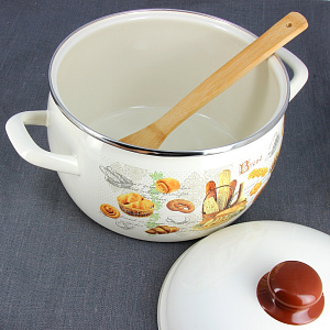 Кастрюля 5,3л Хлеб металлическая крышка 000000000001084086