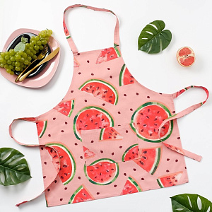 Фартук Этель "Арбузы" 65х60см, репс, пл.130г/м2, 100% хлопок 4126978 000000000001200098