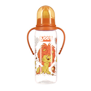 Бутылочка с соской от 0 месяцев Веселые животные Lubby, 250мл 000000000001135404