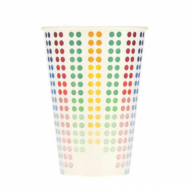 Набор одноразовых стаканов Цветные Точки Pap Star, 200мл, 10 шт. 000000000001142451
