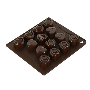 Форма для шоколадных изделий Сладкие сердца Confiserie Dr.Oetker, силикон 000000000001128069