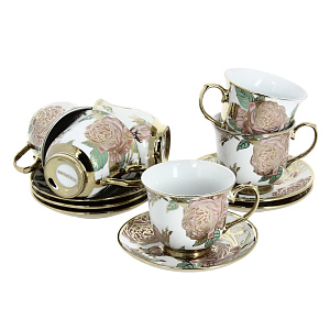 Чайный набор Золотая Роза Matissa, 220мл, 12 предметов 000000000001126479