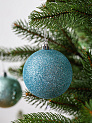 Набор украшений на елку 25шт голубой пластик 000000000001208300