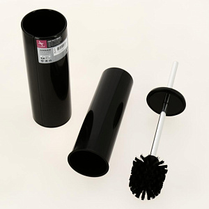 Ёрш для унитаза из нержавеющей стали чёрный корпус чёрная вставка PRIMANOVA M-E42-06-06 000000000001201708