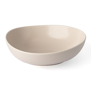 Салатник 22,5x16x6см/800мл DE'NASTIA Оливки-однотон молочный фарфор 000000000001217765