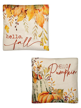 Чехлы для подушек декоративные 2шт 44х44см с принтом в ассортименте хлопок/лен 000000000001229199