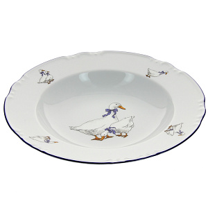 Суповая тарелка Констанция Гуси Люкс Хауз, 23 см 000000000001005950