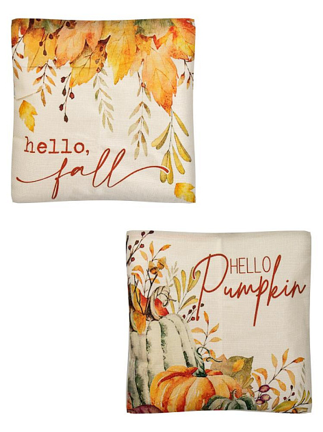 Чехлы для подушек декоративные 2шт 44х44см с принтом в ассортименте хлопок/лен 000000000001229199