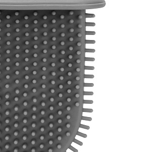 Ершик для унитаза 37х10х4см LUCKY с держателем плоский белый пластик/силикон 000000000001223029