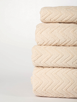 Полотенце махровое 50х90см LUCKY Зигзаг светло-бежевый хлопок-100% 000000000001214722