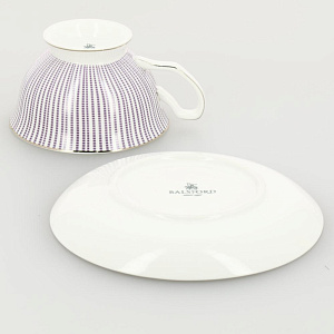 Чайная пара, чашка 200мл+блюдце, подарочная упаковка, Палитра, АРАБЕСКА ПУРПУРНАЯ,149-04035 000000000001183415