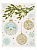 Оконное украшение Шарики на веточке из ПВХ пленки (крепится посредством статического эффекта) с раскраской на картонной подложке / 3 000000000001191201