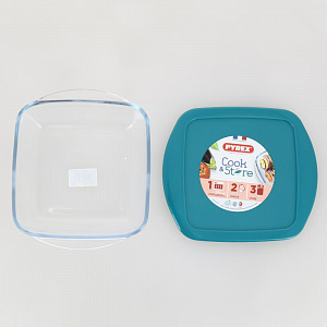 Форма для запекания 1л 20x17x6см PYREX Cook&Store с крышкой стекло 000000000001088910