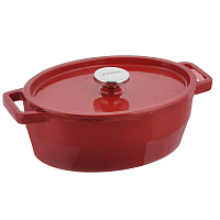 Кастрюля 3,8л 29см PYREX EASYGRIP овальная красная чугун 000000000001142244