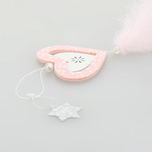 Декоративное украшение Подвеска Ассорти 17см DARLENS с пером розовый 000000000001209904