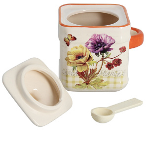 Банка c ложкой Элегия Коралл, 260мл 000000000001119125